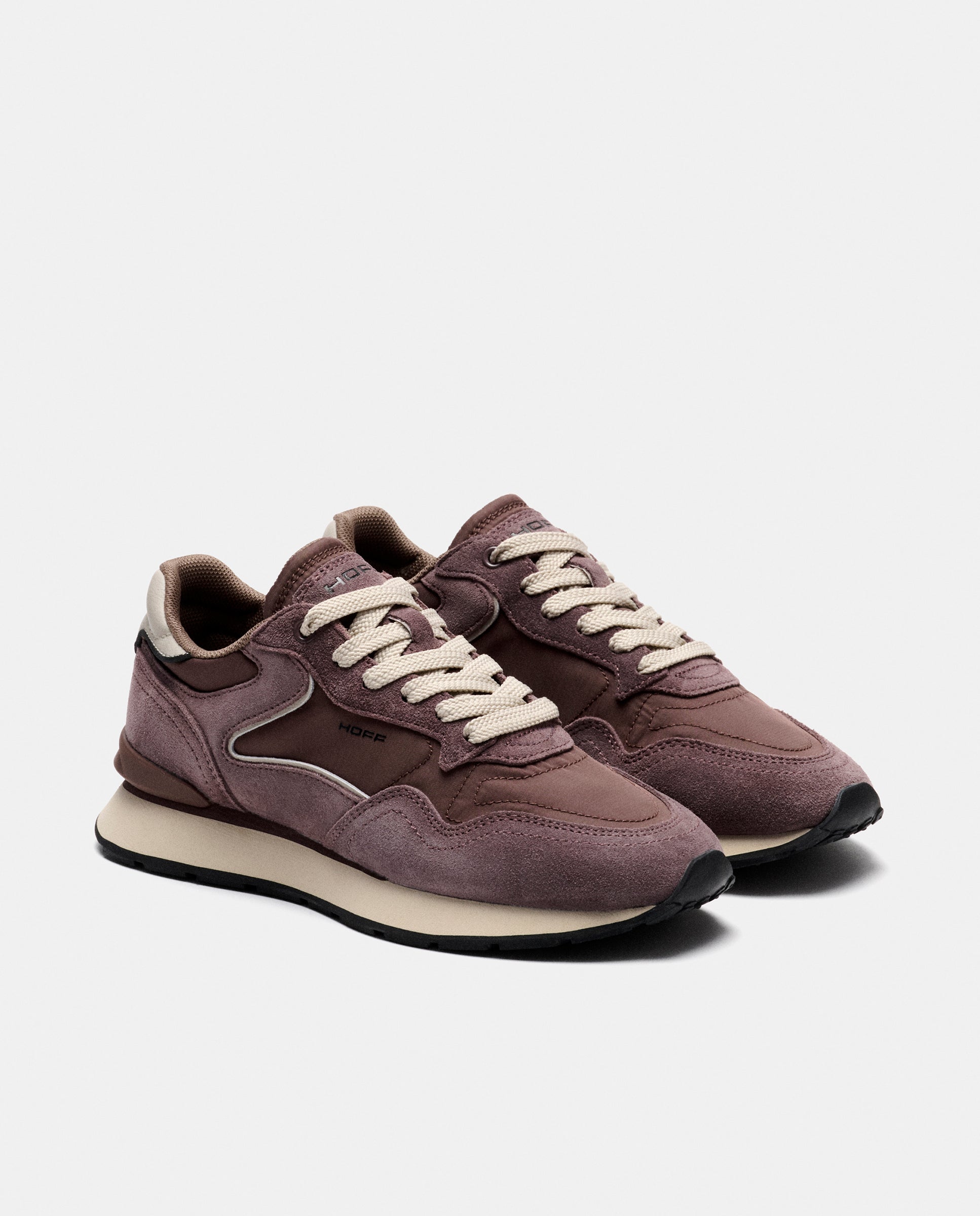 Zapatillas de caballero en piel bajas con suela de goma - Hoff - Berenjena Berenjena-4