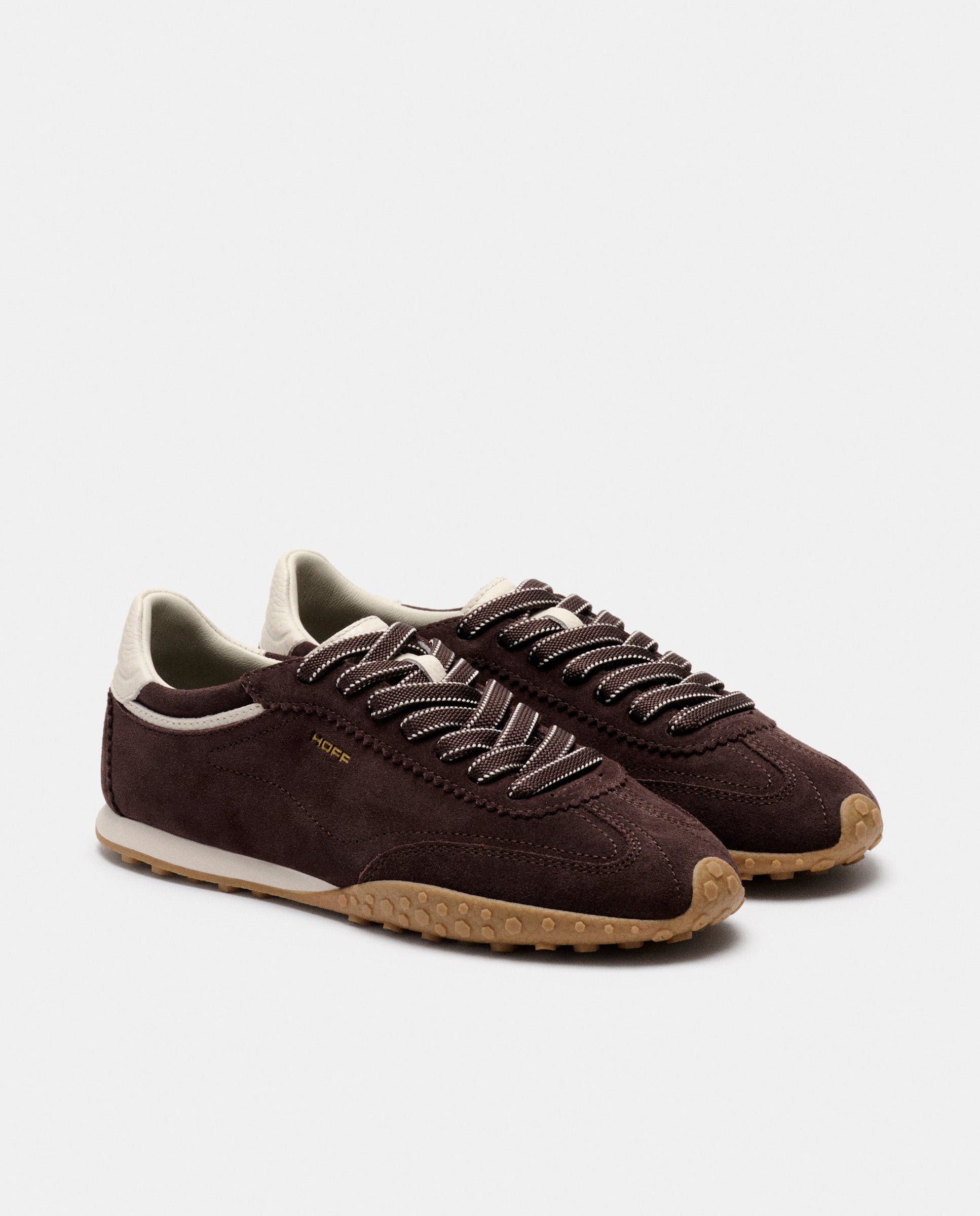 Zapatillas de mujer en piel bajas con suela de goma - Hoff - Marrón chocolate Marrón chocolate-2
