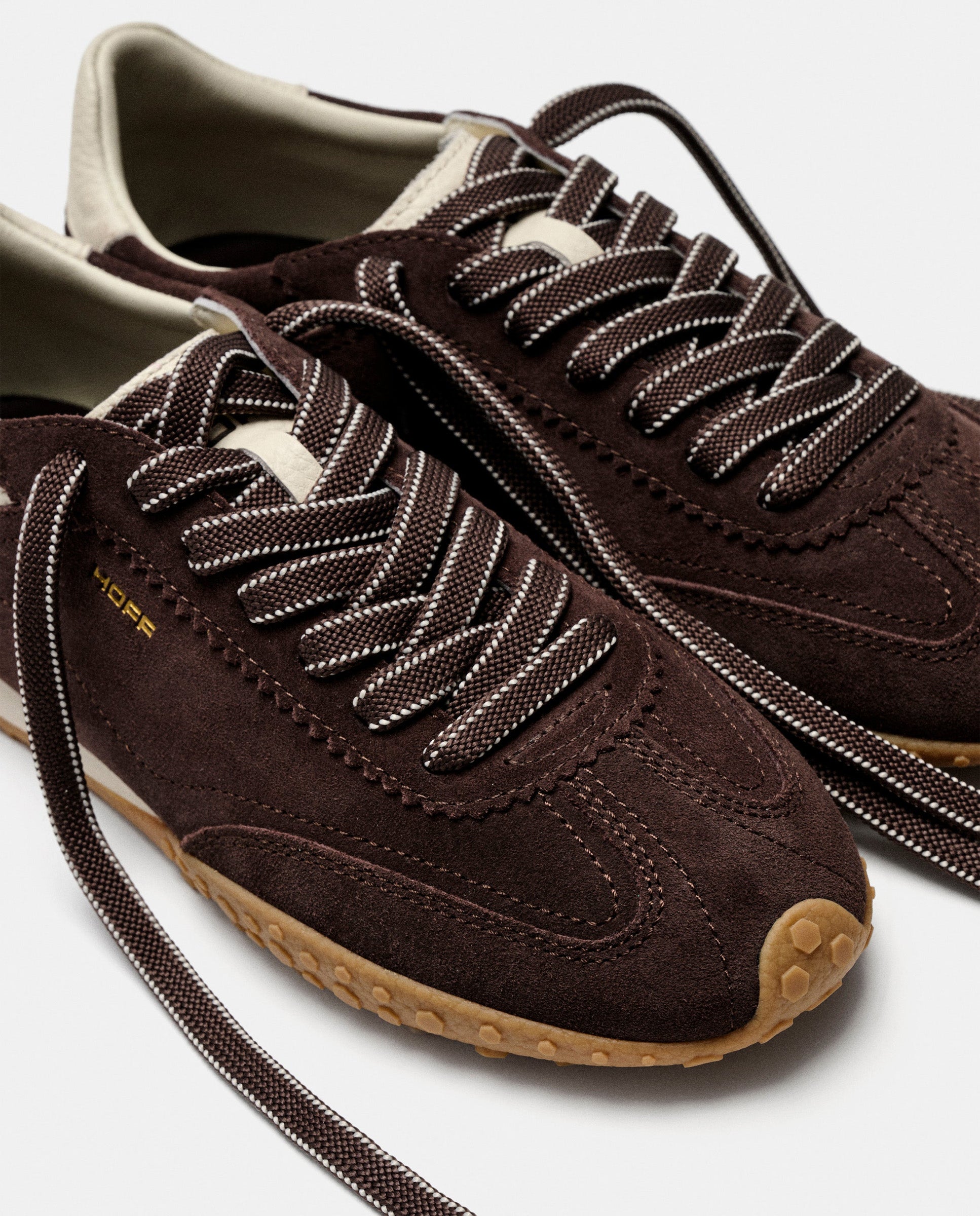 Zapatillas de mujer en piel bajas con suela de goma - Hoff - Marrón chocolate Marrón chocolate-3