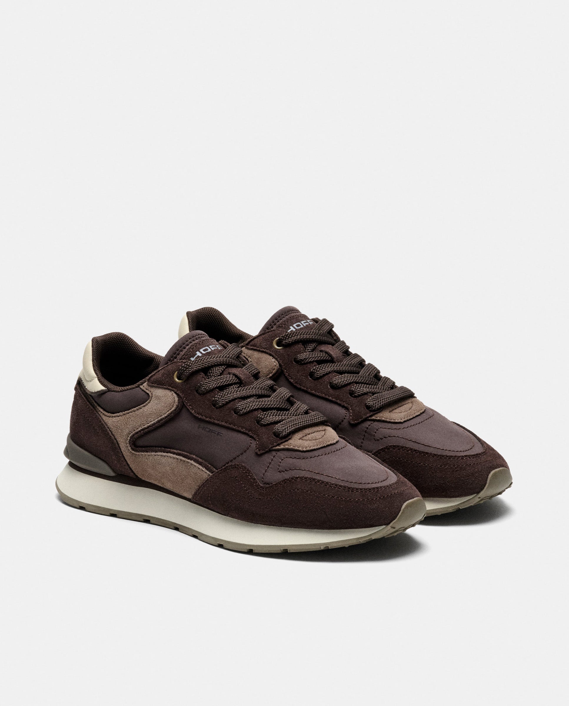 Zapatillas de mujer en piel bajas con suela de goma - Hoff - Marrón chocolate Marrón chocolate-2