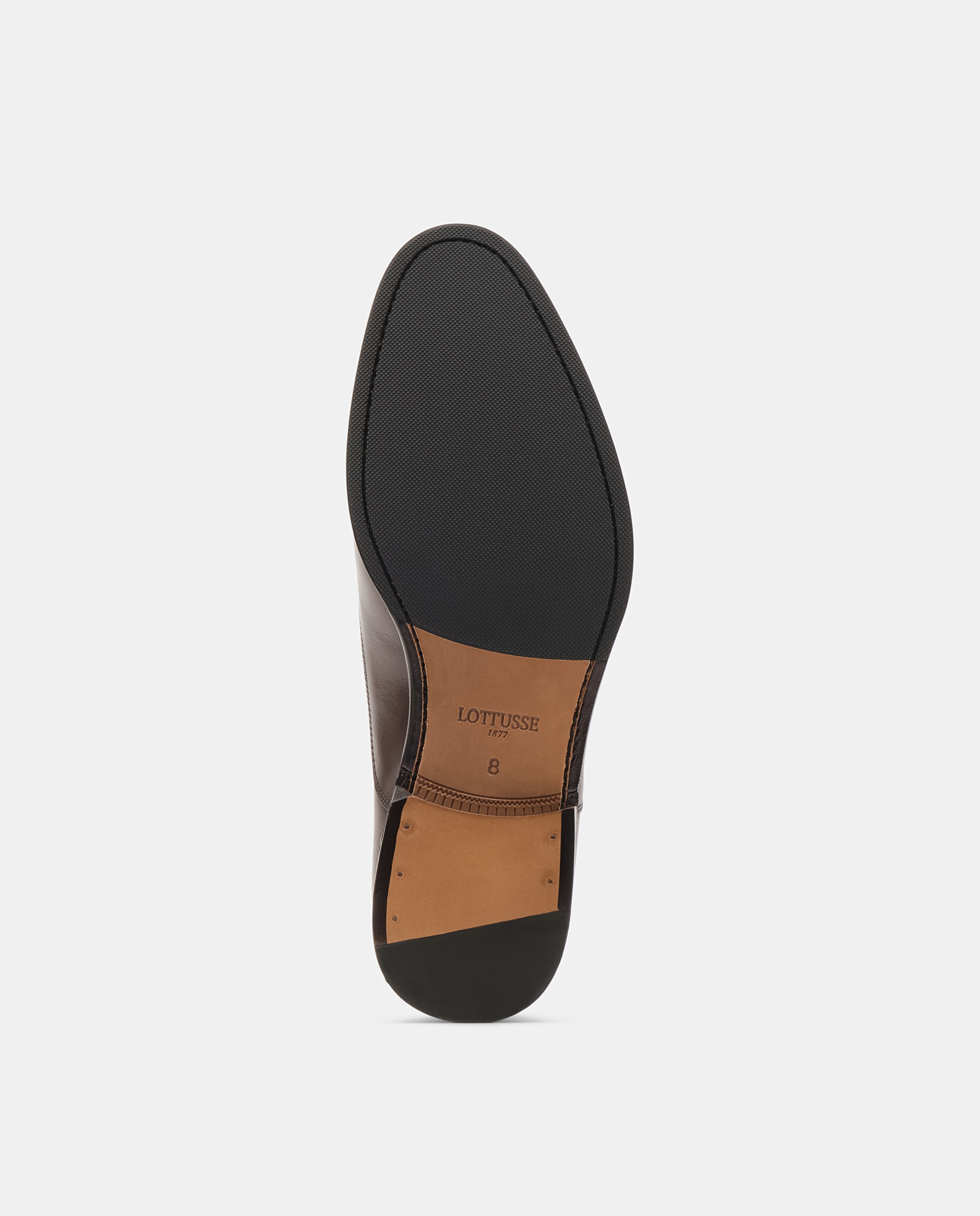 Zapatos oxford lenox de piel de vacuno de hombre - Lottusse - Moka Moka-5
