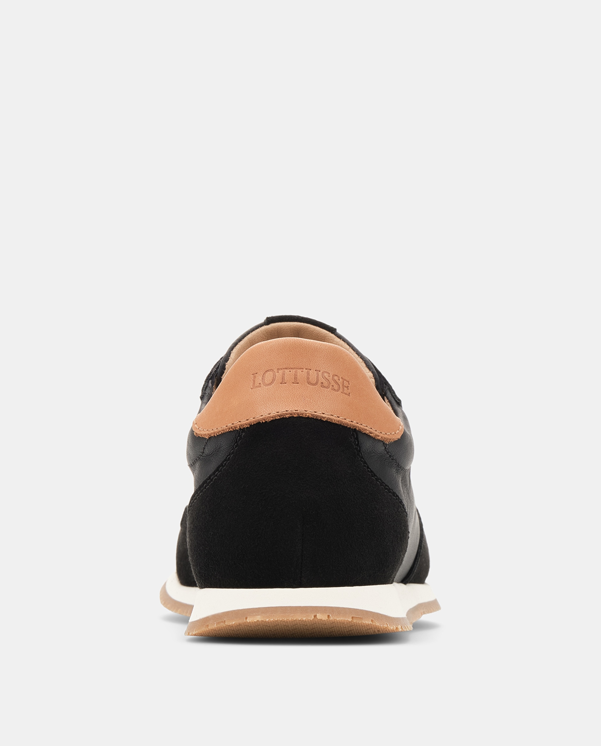 Zapatillas retro de mujer de piel caprina - Lottusse - Negro Negro-2