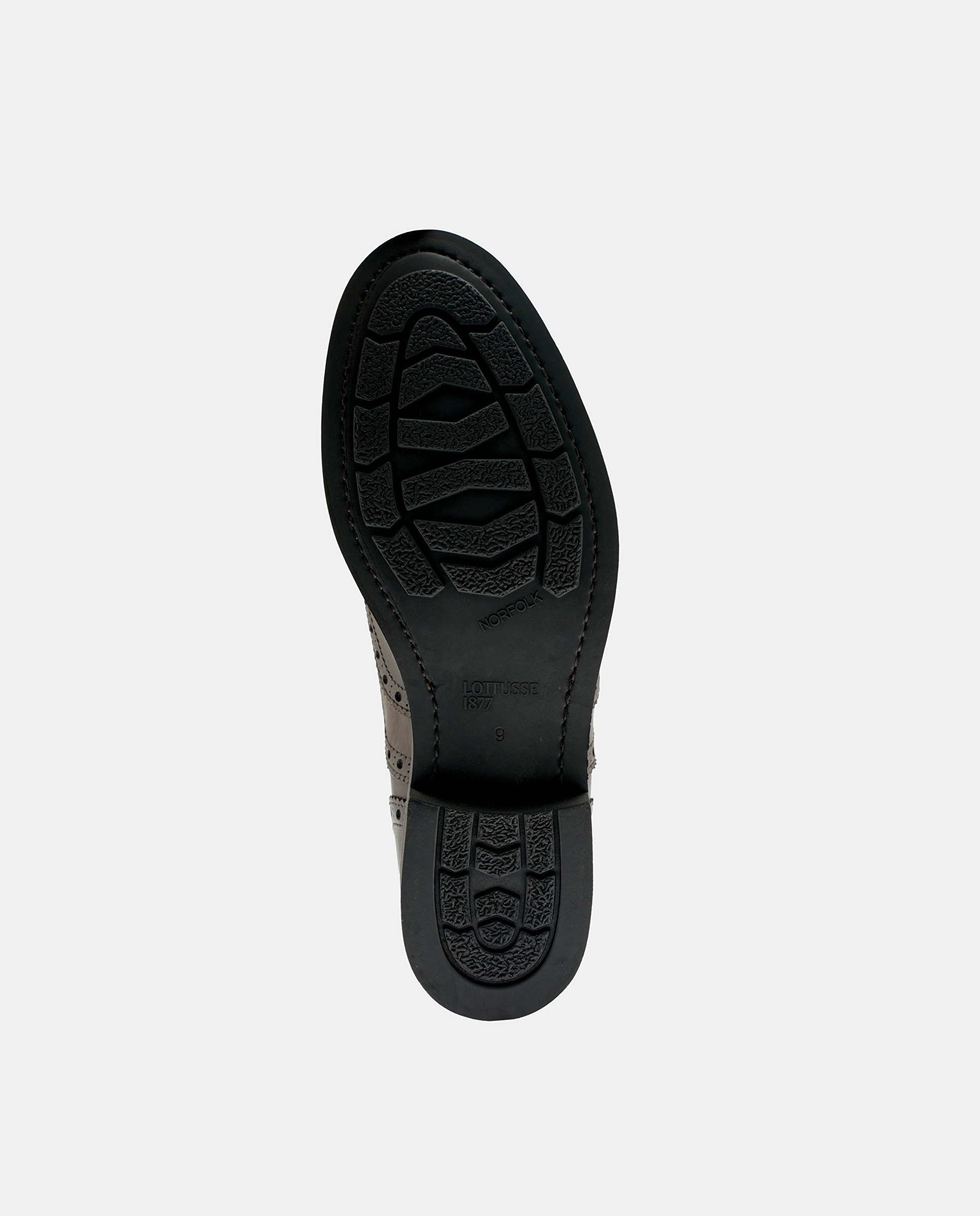 Zapatos de cordones de hombre en piel con pala vega y picados - Lottusse - Marrón Marrón-5