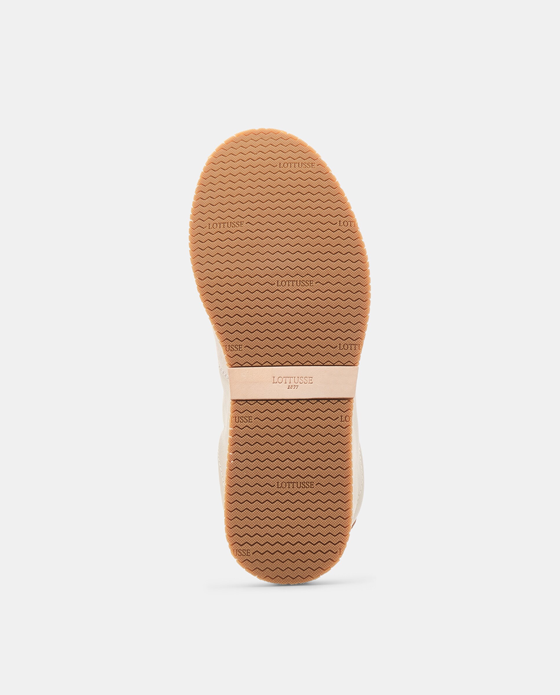 Zapatillas retro de mujer de piel caprina - Lottusse - Blanco Blanco-5