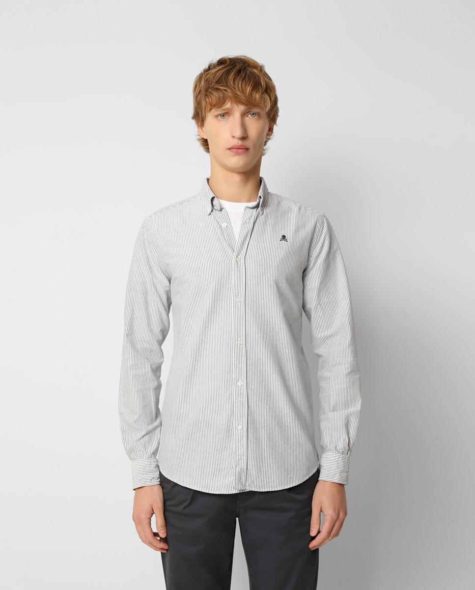 Camisa blanca scalpers hombre sale