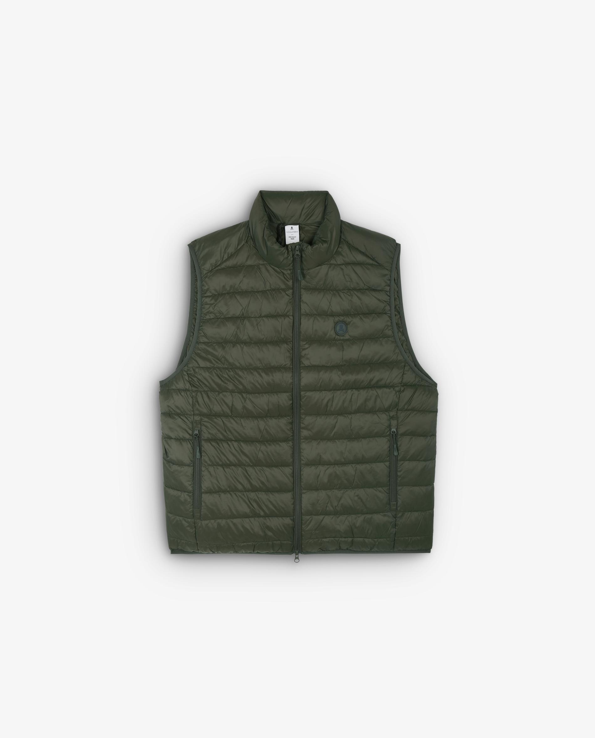 Chaleco de hombre water repellent con cremallera - Kaki Kaki-5