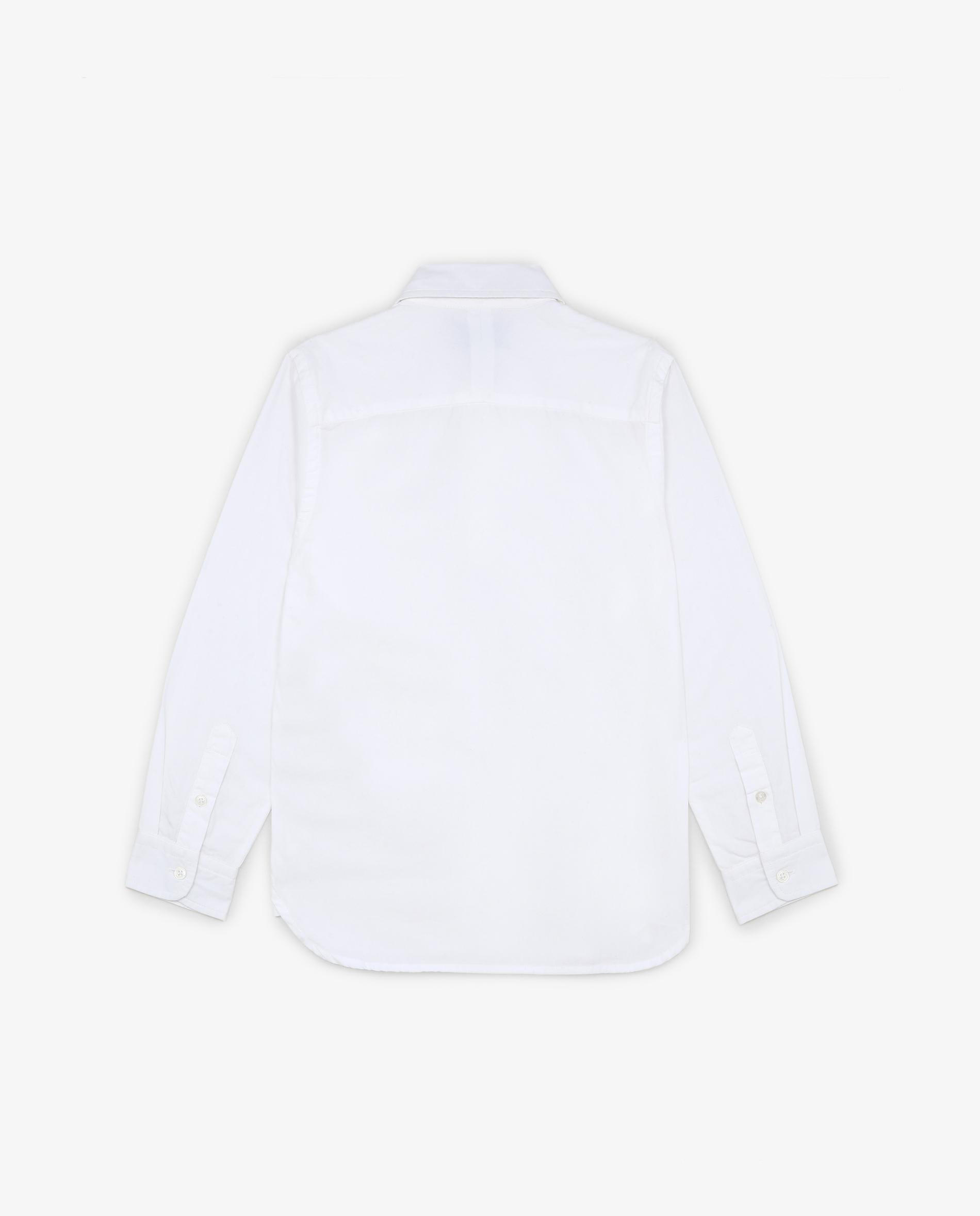 Camisa de niño de manga larga con logo bordado - Scalpers - Blanco Blanco-4