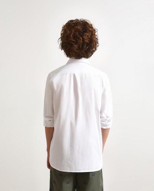 Imagen 0 de Camisa de niño de manga larga con logo bordado