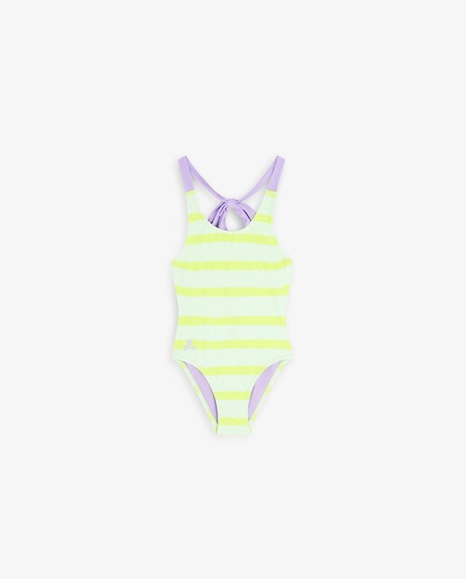 Imagen 0 de Bañador de niña de tejido técnico con estampado
