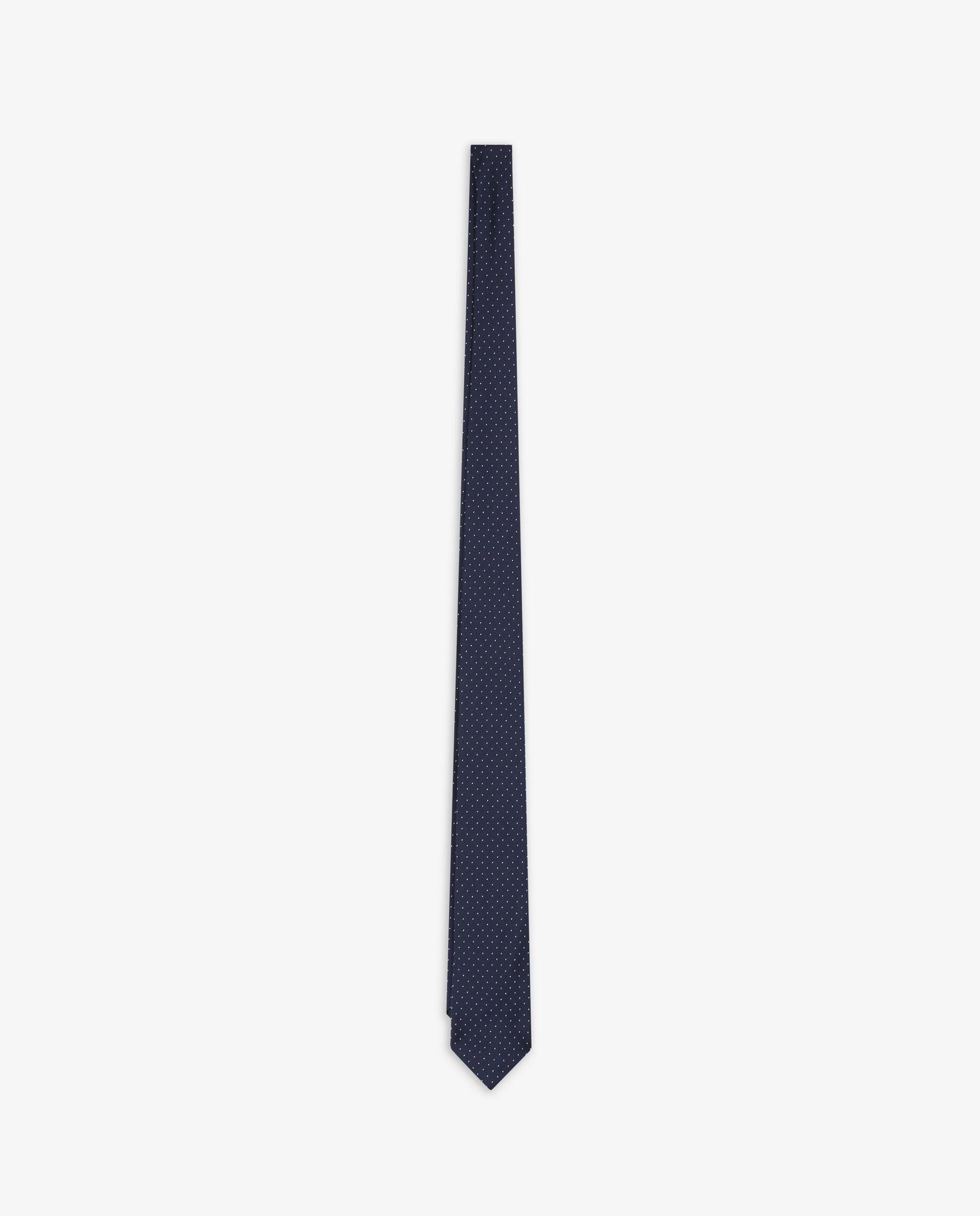 Corbata de seda con estampado de lunares - Scalpers - Navy Navy-1
