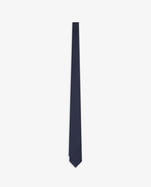 Imagen 0 de Corbata de hombre de color azul marino y lunares