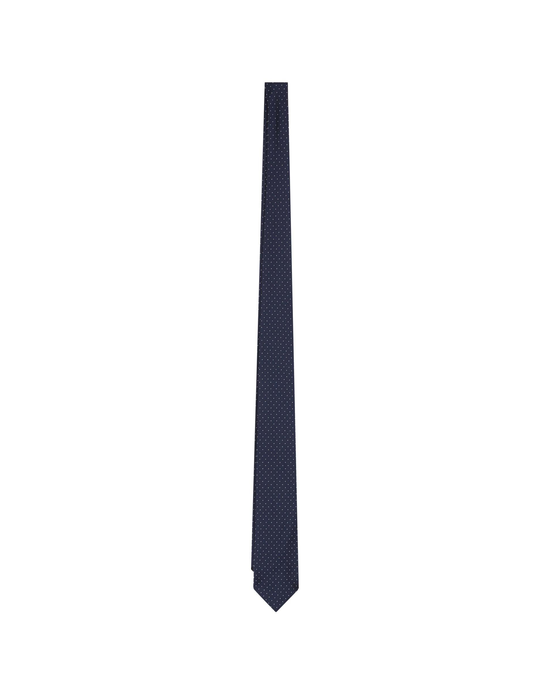 Corbata de seda con estampado de lunares - Scalpers - Navy Navy-2