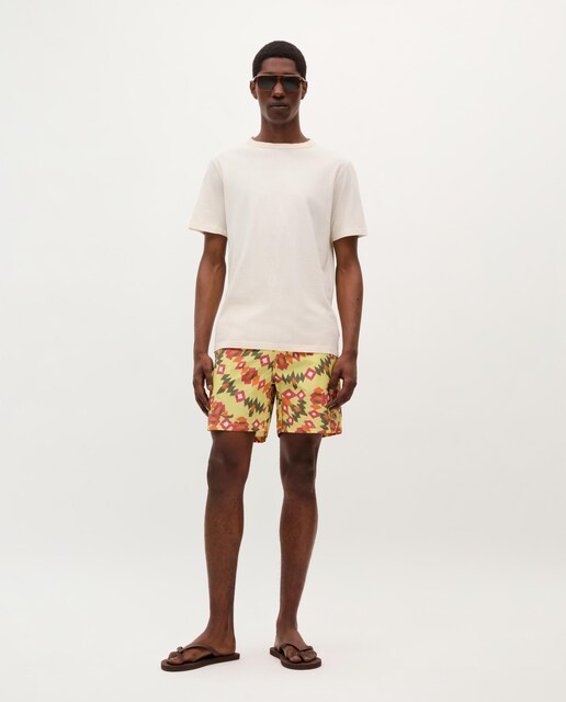 Imagen 0 de Bañador bermudas de hombre estampado con cintura elástica