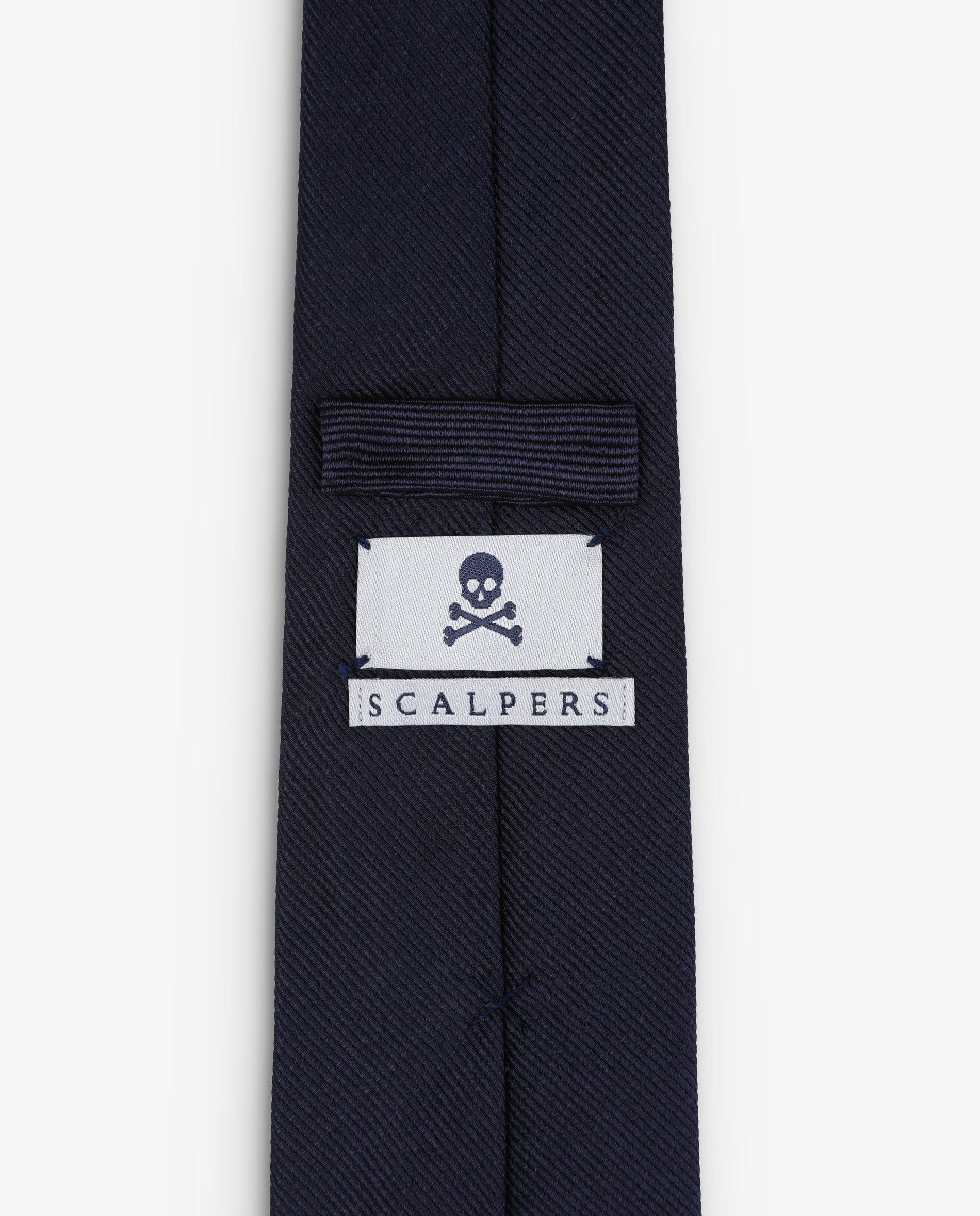 Corbata de seda lisa - Scalpers - Navy Navy-4