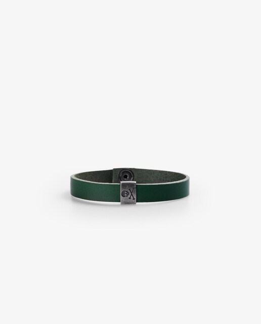 Imagen 0 de Pulsera de hombre de piel con logo