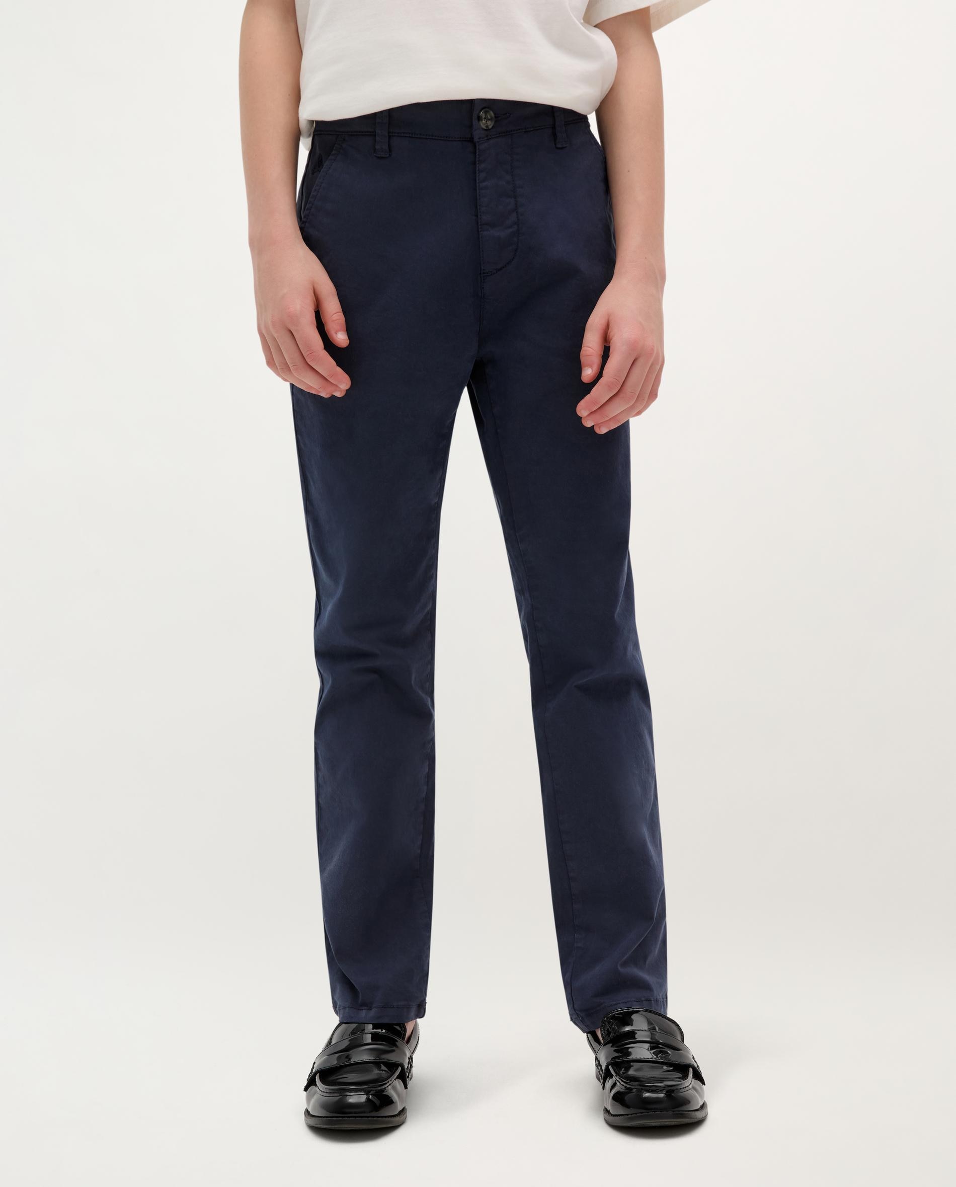 Chino de niño de algodón con trabillas en la cintura - Scalpers - Navy Navy-2