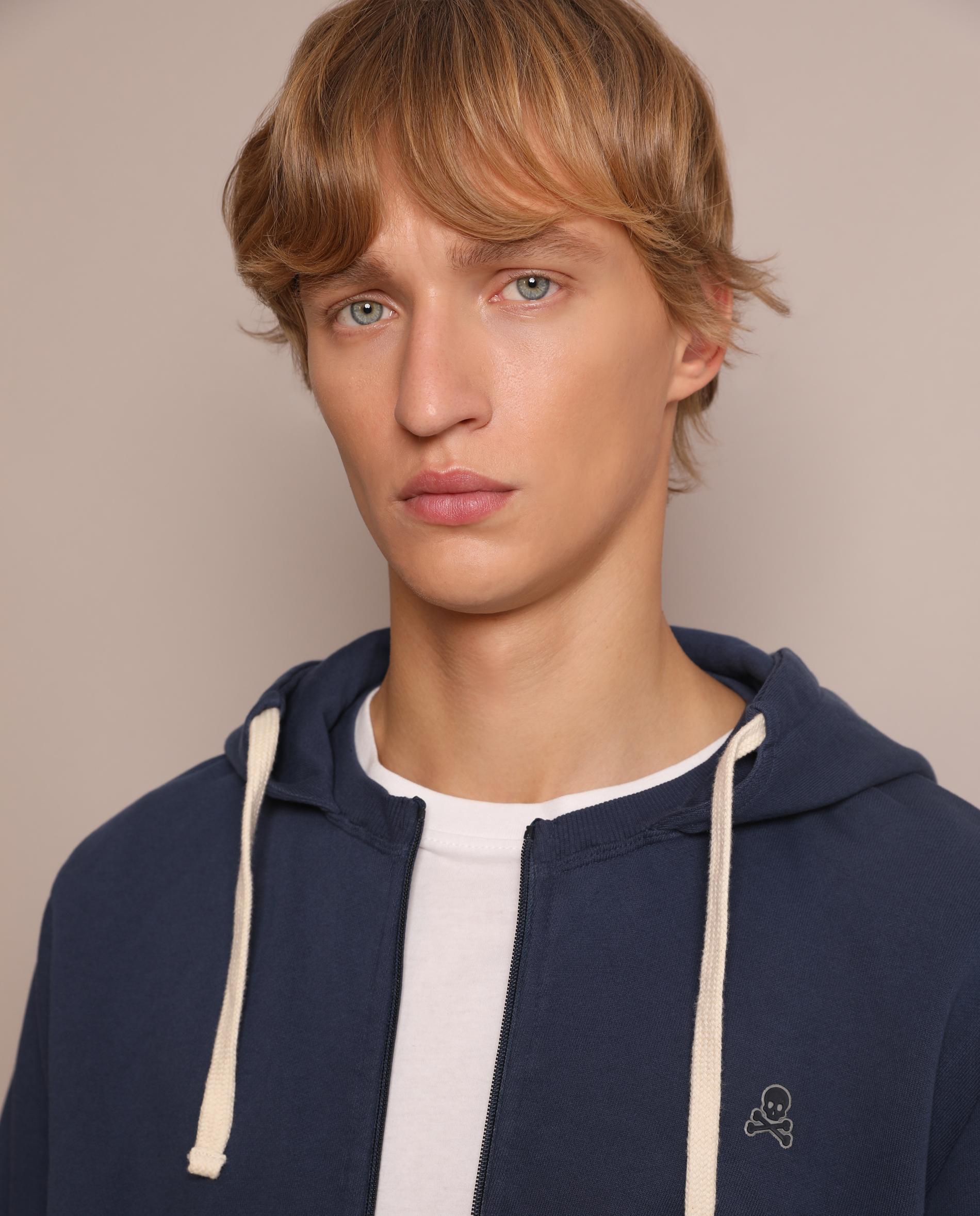 Sudadera de hombre con capucha y cierre de cremallera - Scalpers - Navy Navy-3