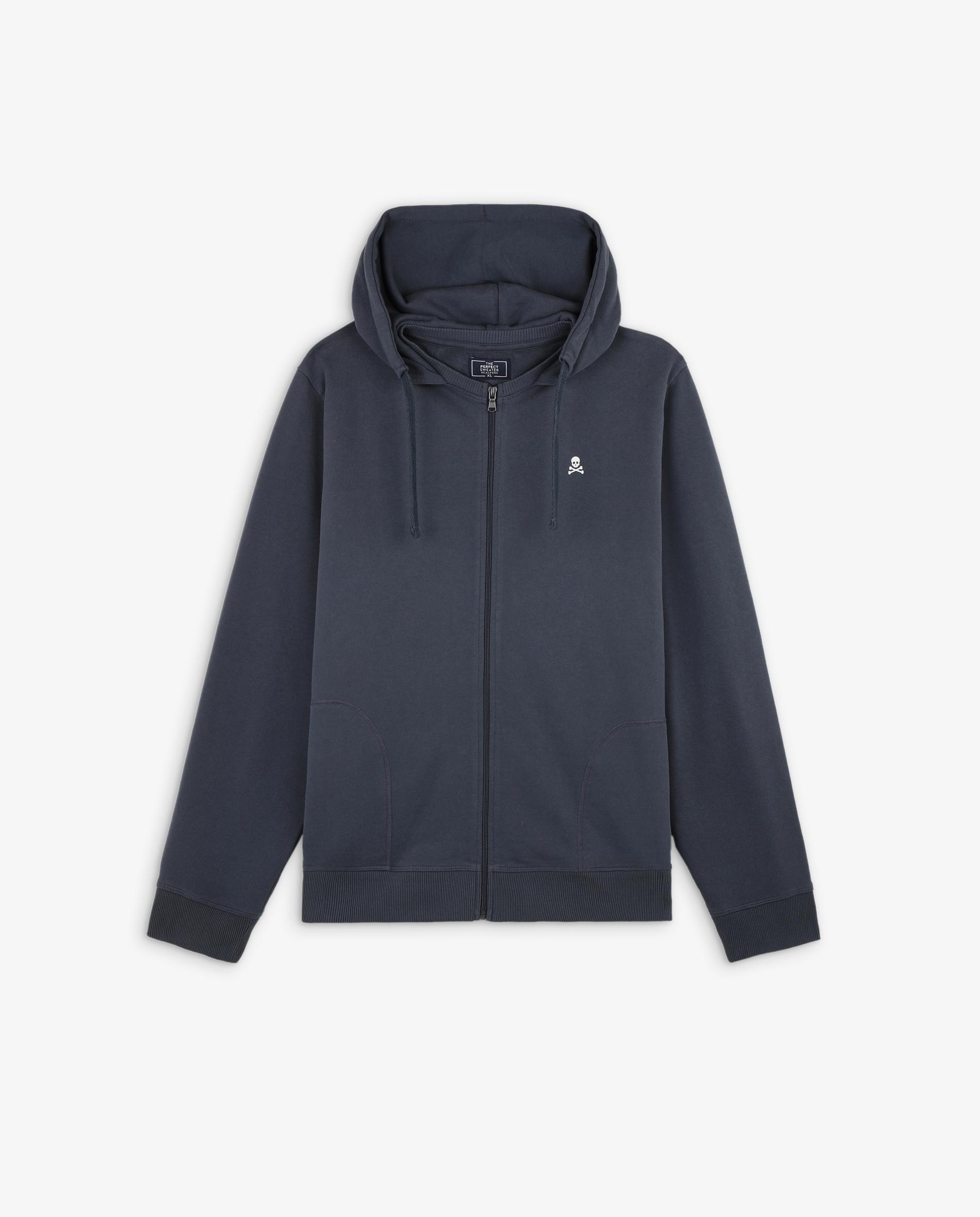 Sudadera de hombre con capucha y cierre de cremallera - Scalpers - Navy Navy-5