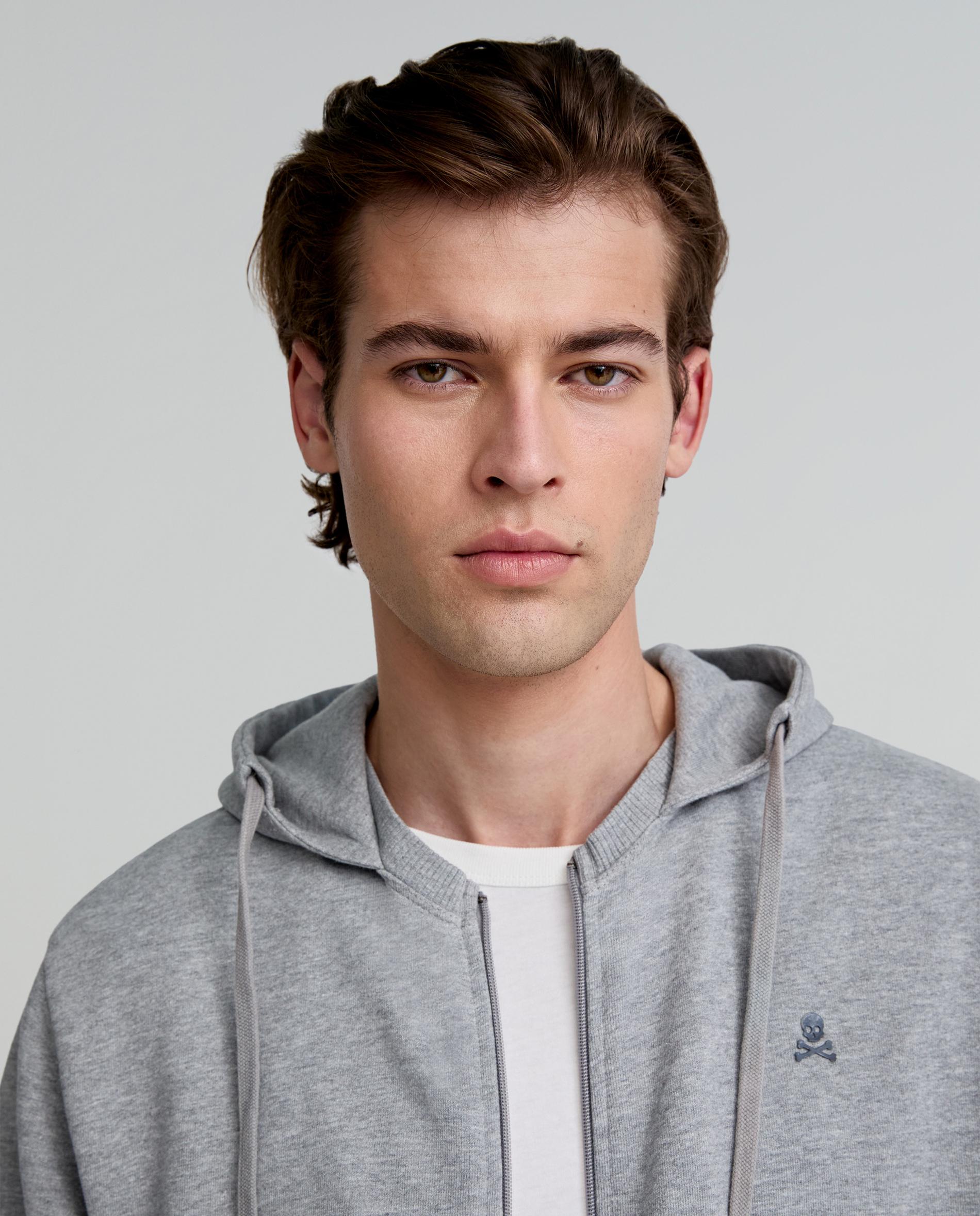 Sudadera de hombre con capucha y cierre de cremallera - Scalpers - Gris Gris-3