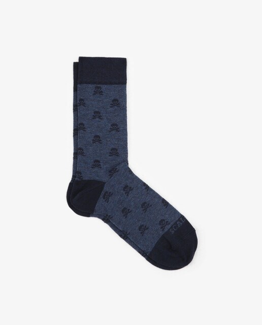 Imagen 0 de Calcetines de niño con microestampado en azul marino