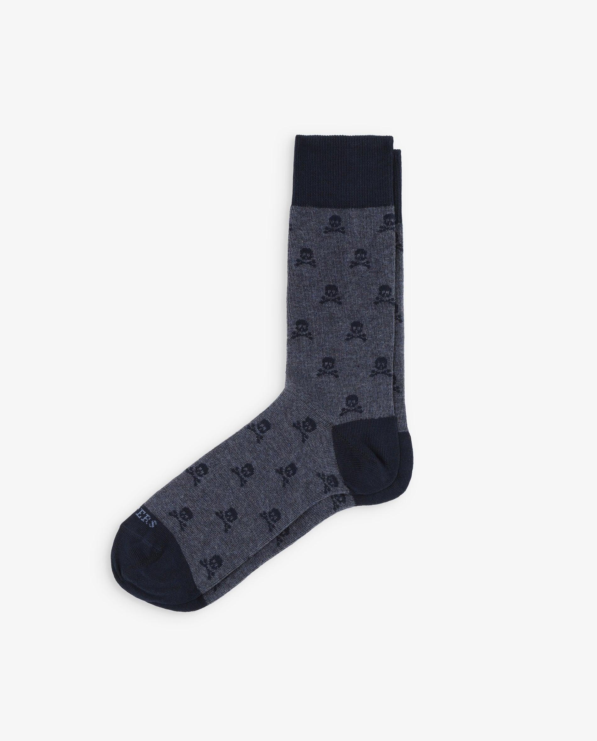 Calcetines estampados de hombre de caña media con contrastes - Scalpers - Navy Navy-3