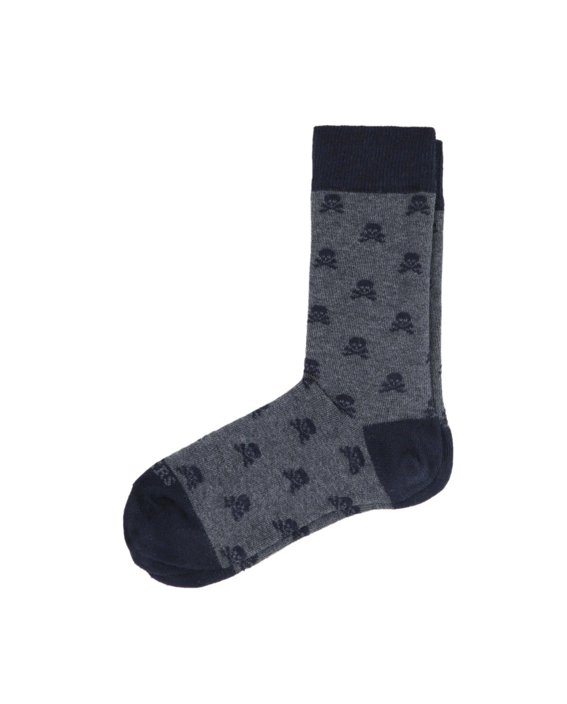 Calcetines de niño de caña media con estampado de calaveras - Scalpers - Gris oscuro Gris oscuro-2