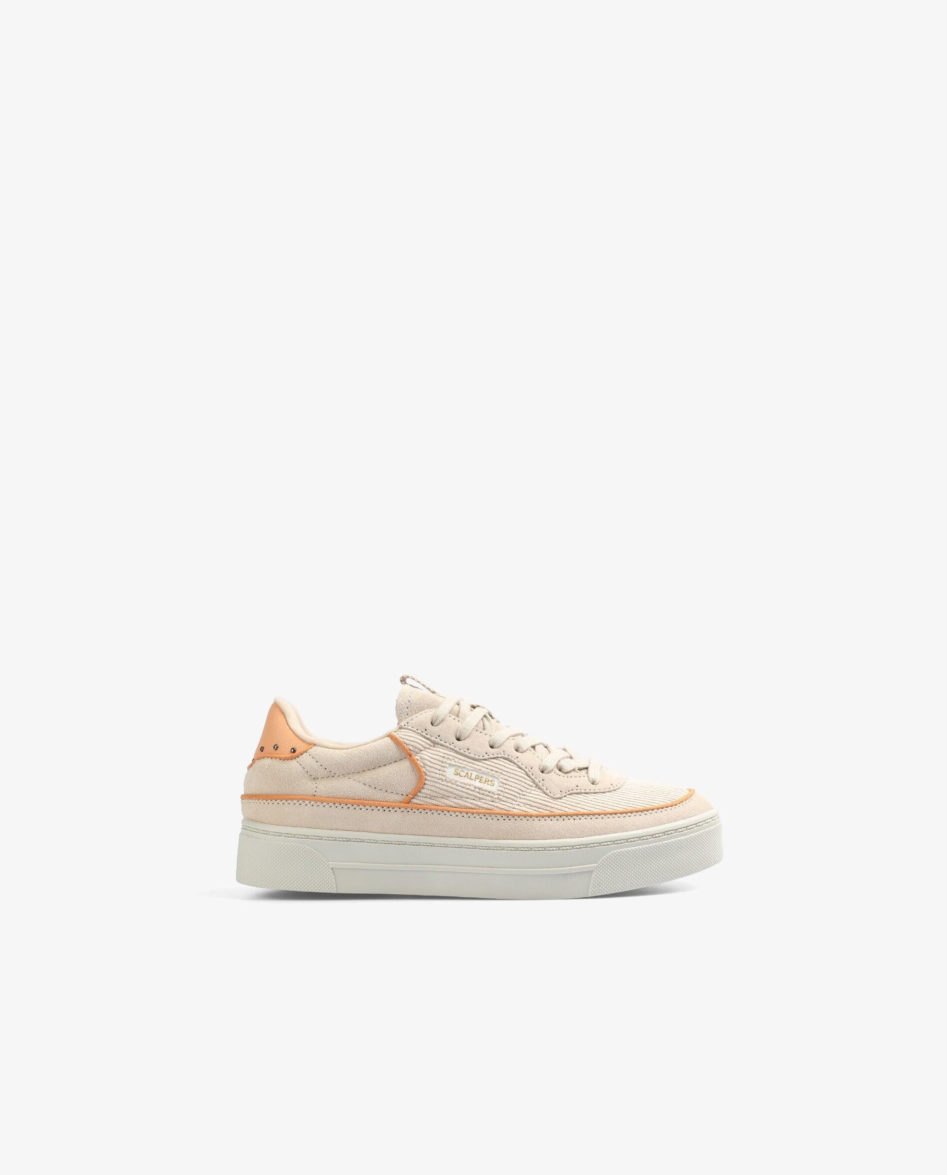 Scalpers - Zapatillas plataforma de mujer de pana con cordones.