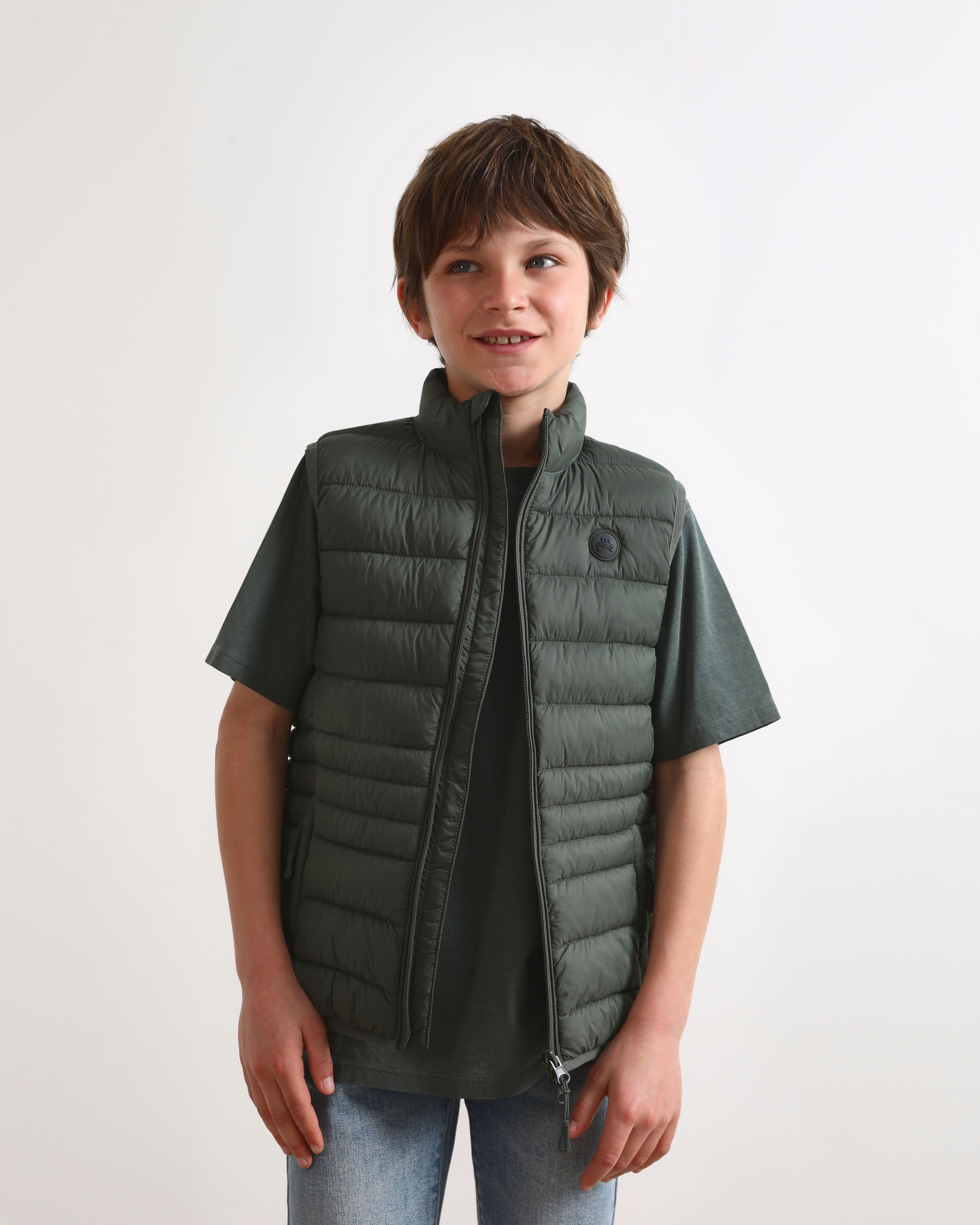 Chaleco de niño acolchado con cremallera