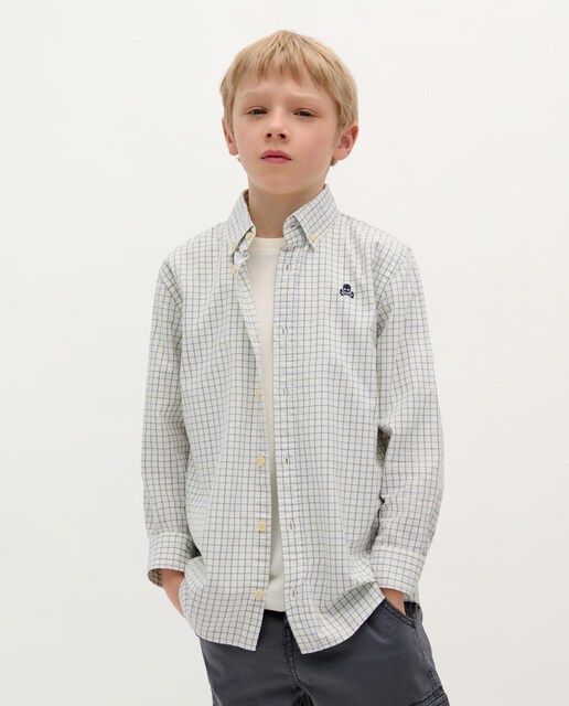 Imagen 0 de Camisa de niño de algodón a cuadros