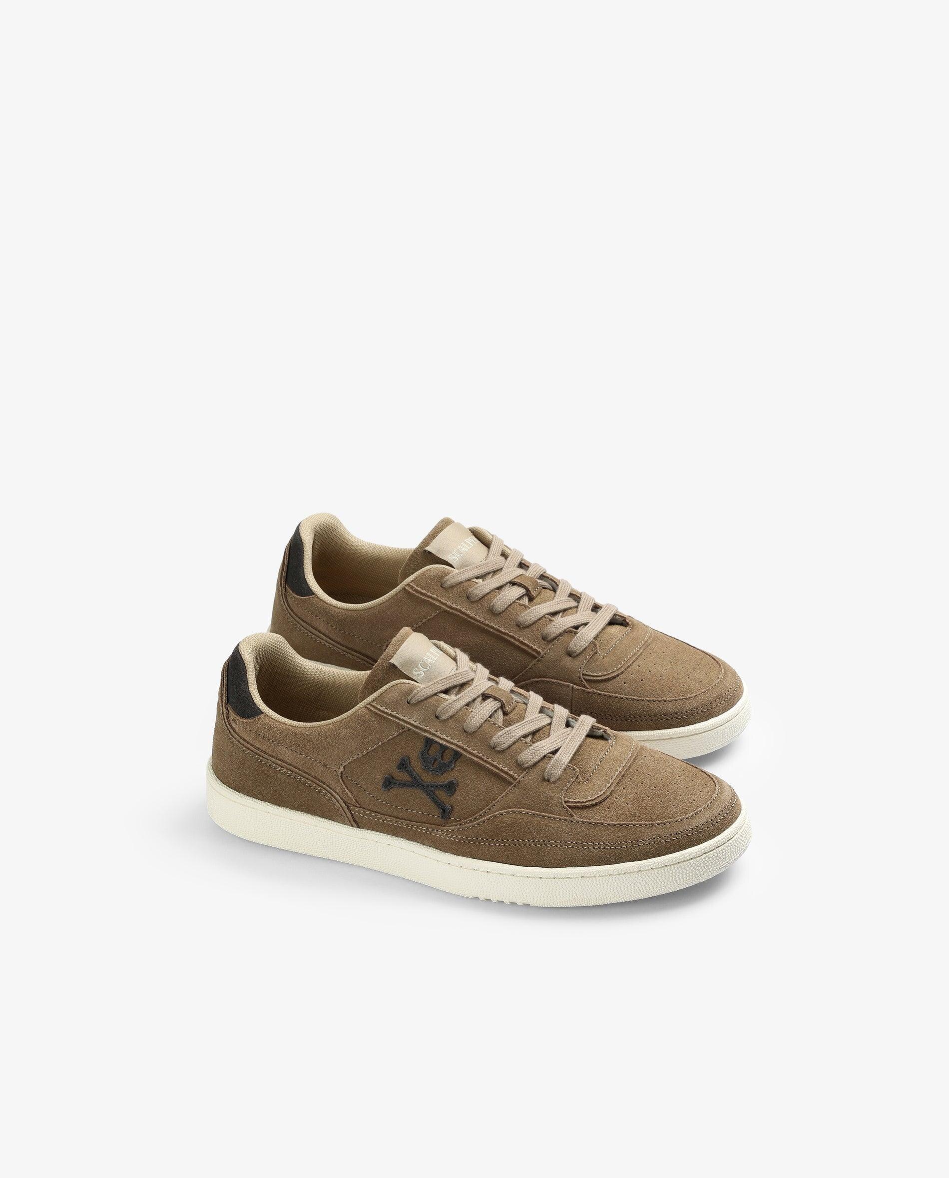 Sapatilhas Desportivas de Camurça Baixas Taupe-2