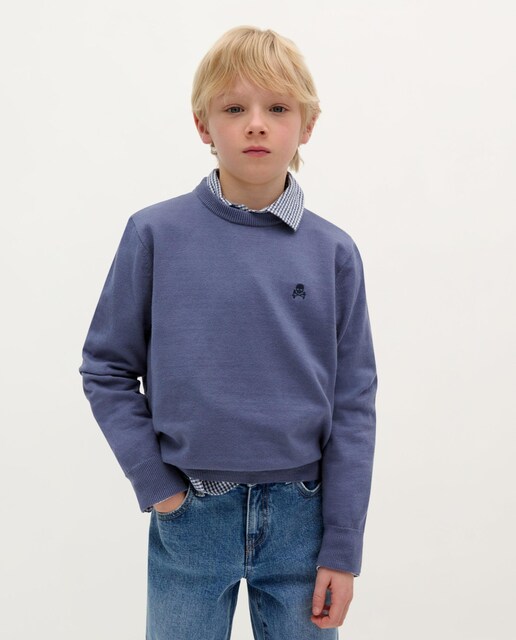 Imagen 0 de Jersey de niño con cuello redondo y calavera bordada