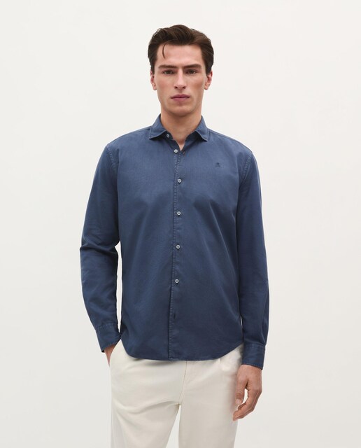 Imagen 0 de Camisa de hombre de algodón con manga abotonada
