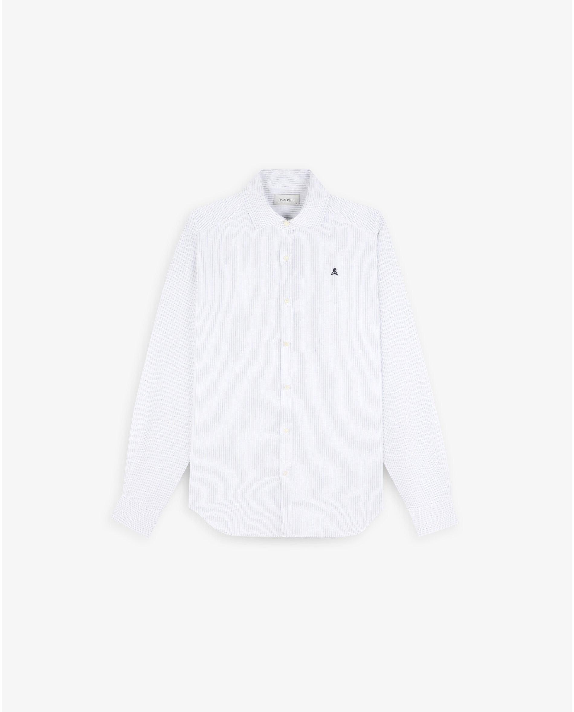 Scalpers - Camisa de hombre regular fit a rayas.