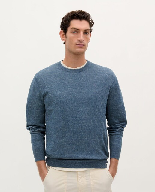Imagen 0 de Jersey de hombre de punto con acabados en ribs
