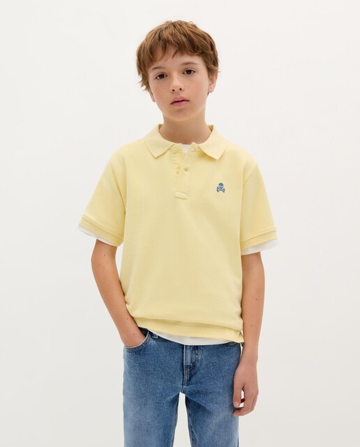 Imagen 0 de Polo de niño de algodón de manga corta
