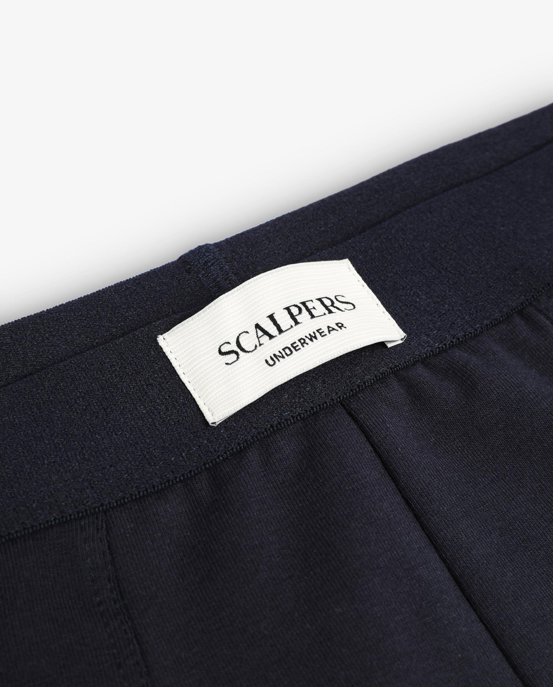 Bóxer de punto de hombre de algodón liso - Scalpers - Navy Navy-4