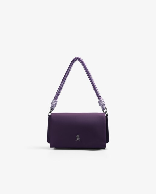 Imagen 0 de Bolso de mano de mujer convertible en bandolera con detalle de calavera