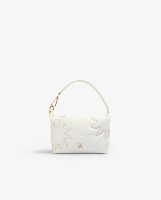 Imagen 0 de Bolso de mano de mujer con doble asa y detalles bordados