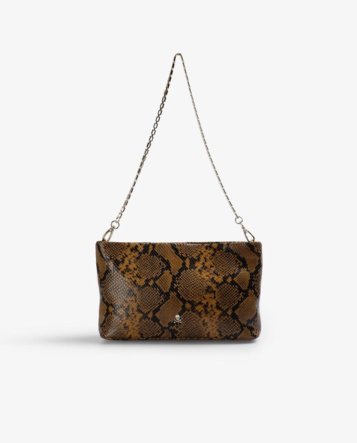 Imagen 0 de Bolso de hombro de mujer de piel con cadena