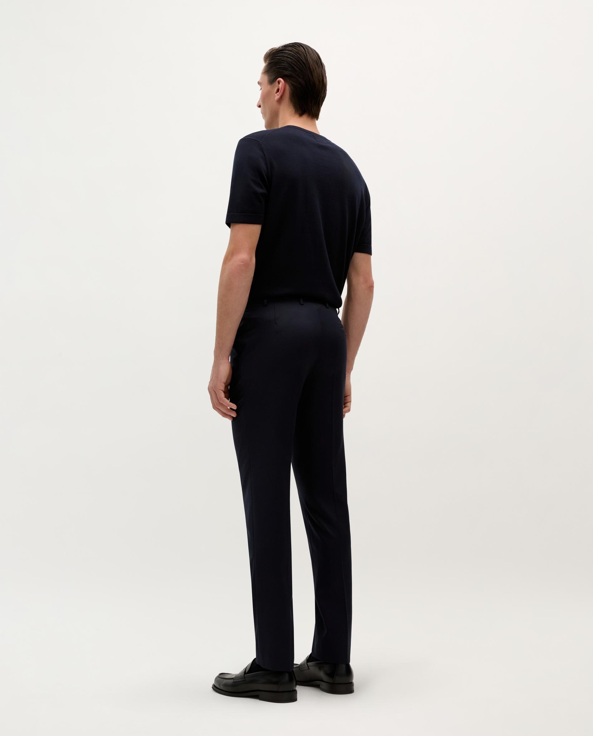 Pantalón de traje de hombre regular fit de lana - Scalpers - Azul marino Azul marino-5