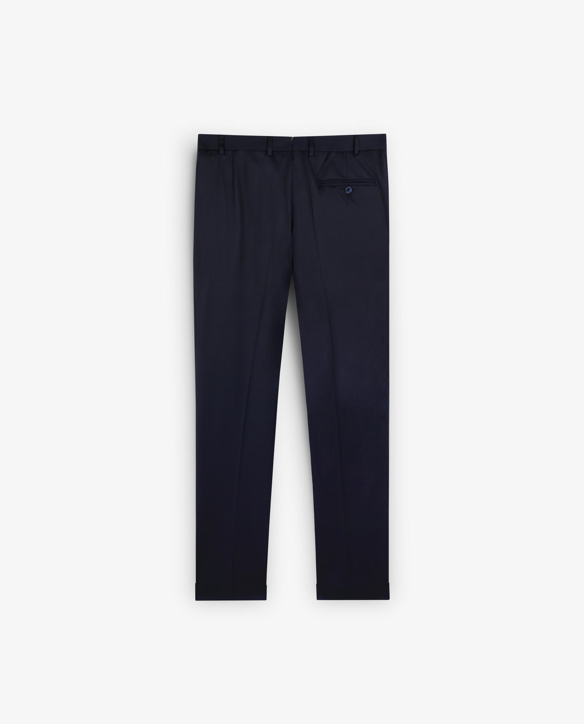 Pantalón de traje de hombre regular fit de lana - Scalpers - Azul marino Azul marino-6
