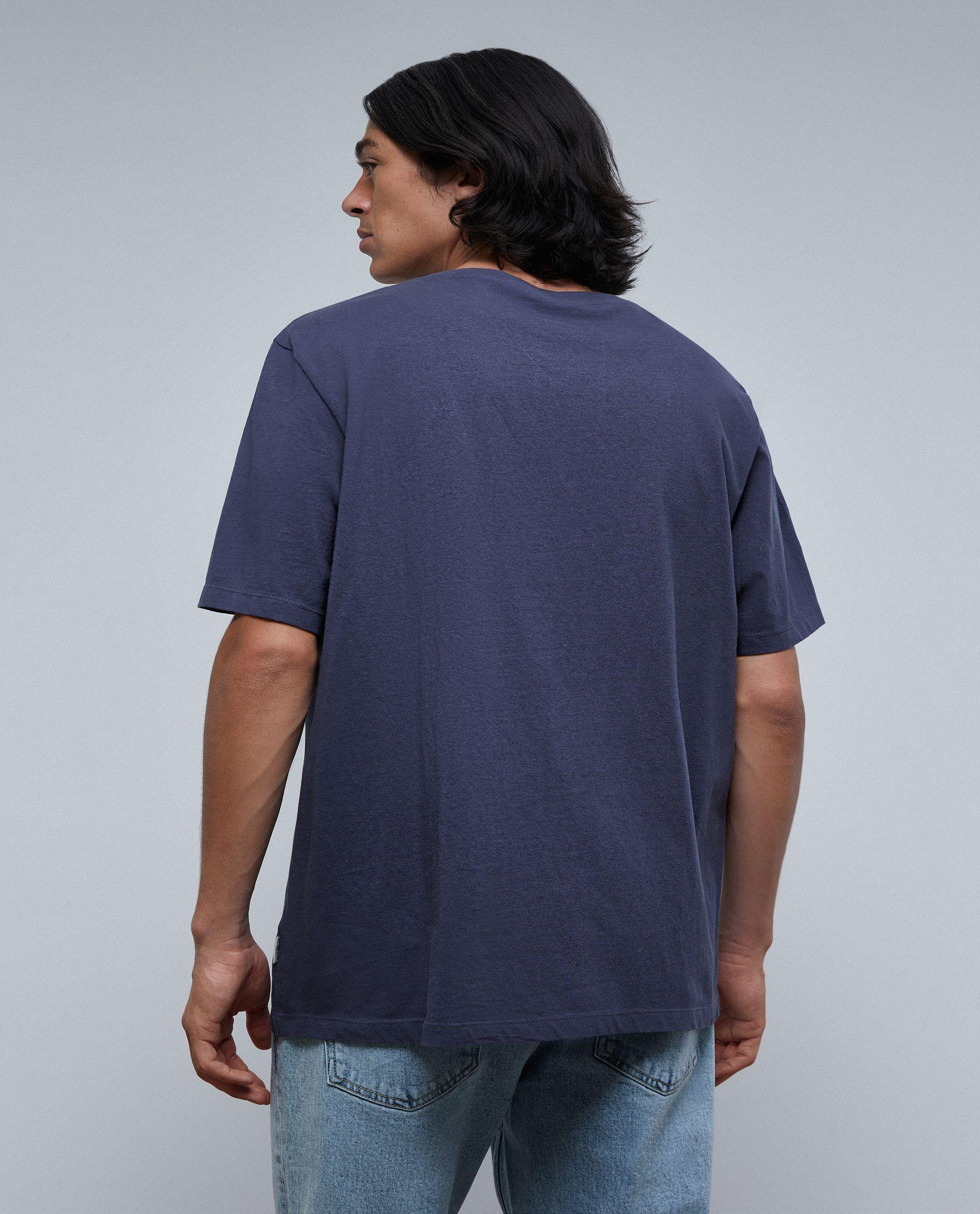 Camiseta de manga corta de hombre básica relaxed fit - Scalpers - Azul Azul-2