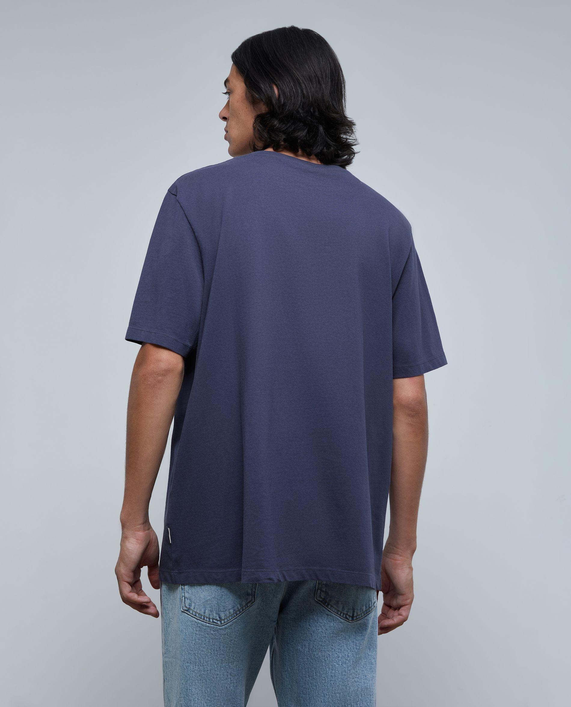 Camiseta de manga corta de hombre básica relaxed fit - Scalpers - Azul oscuro Azul oscuro-2