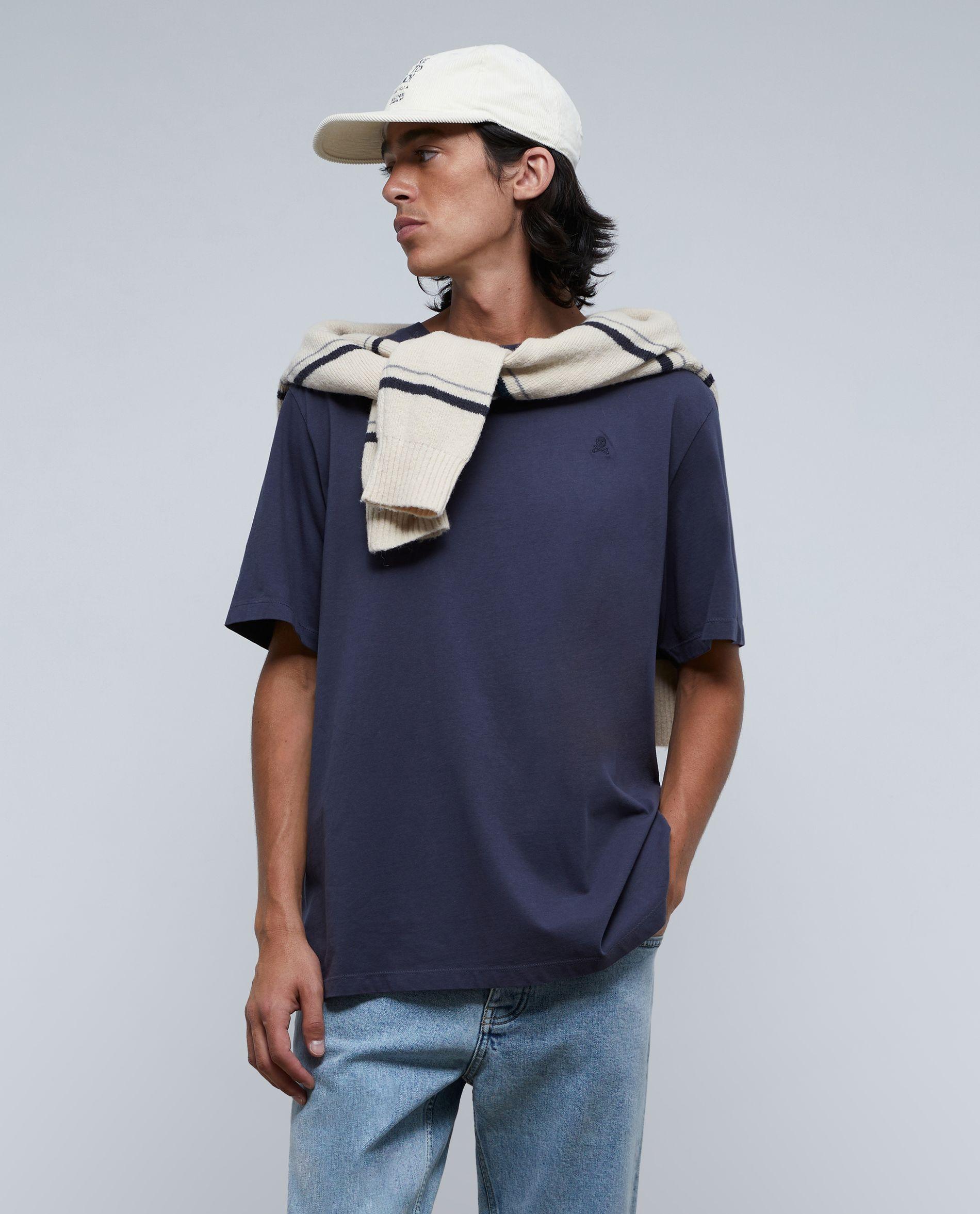 Camiseta de manga corta de hombre básica relaxed fit - Scalpers - Navy Navy-1