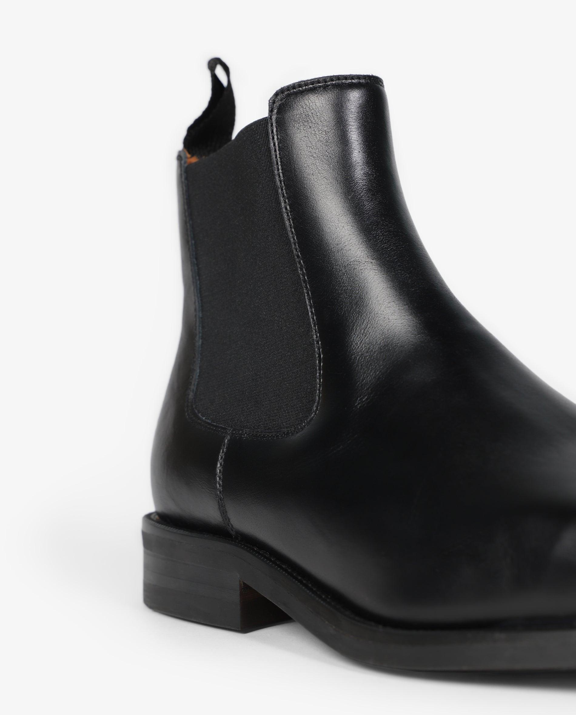 Botas chelsea de hombre de piel con tirador trasero - Scalpers - Negro Negro-5