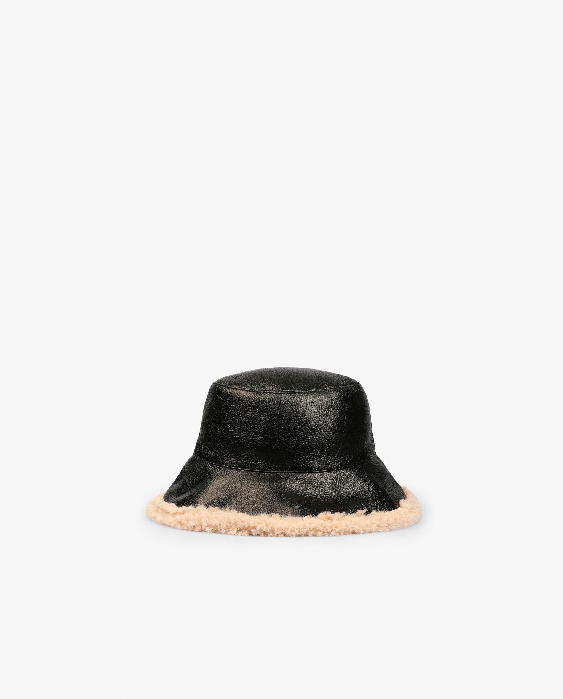 Gorro de mujer tipo bucket en color negro