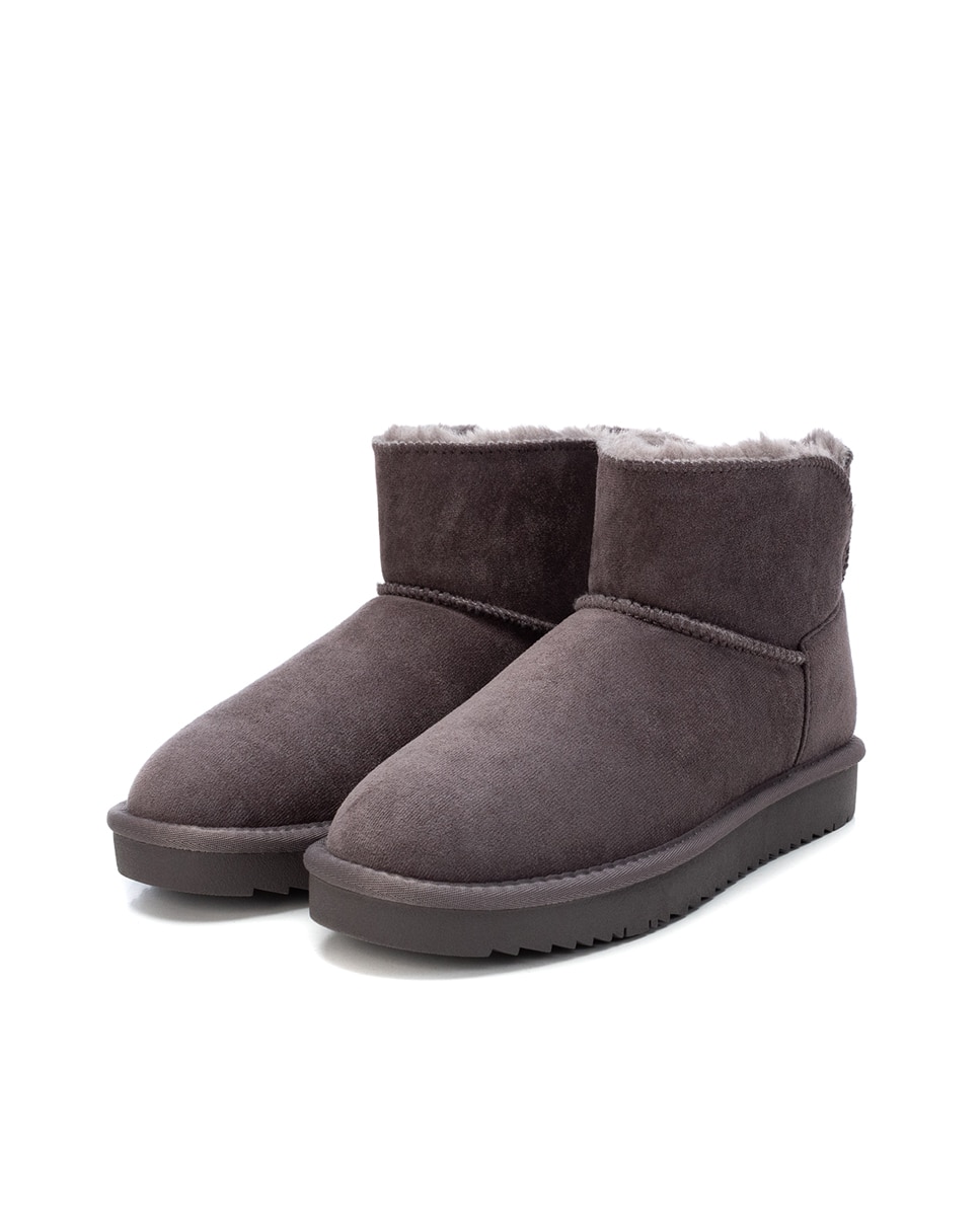 Botines con pelo de mujer con pelo interior - Xti - Gris Gris-4