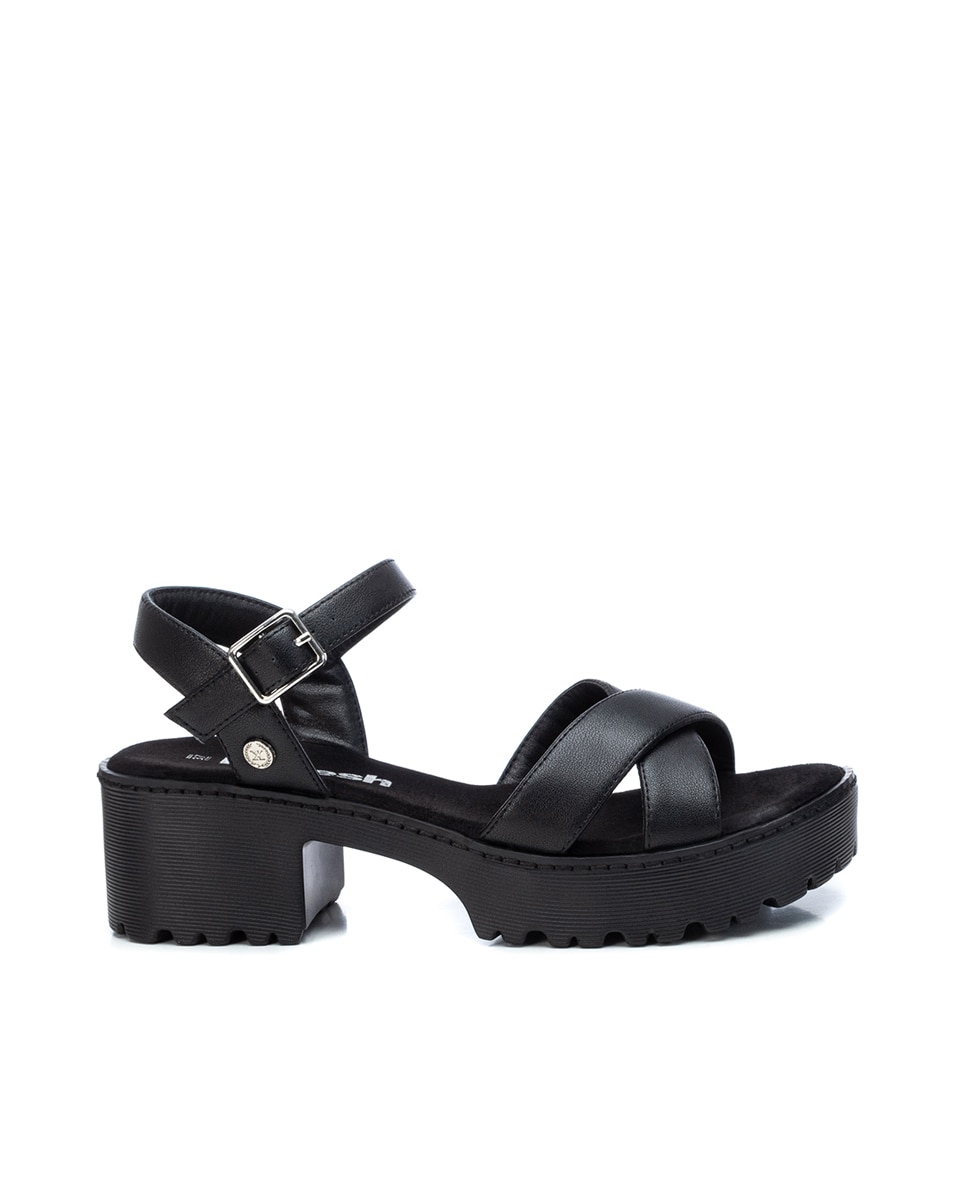 Refresh - Sandalias de tacón de mujer con cierre de hebilla.