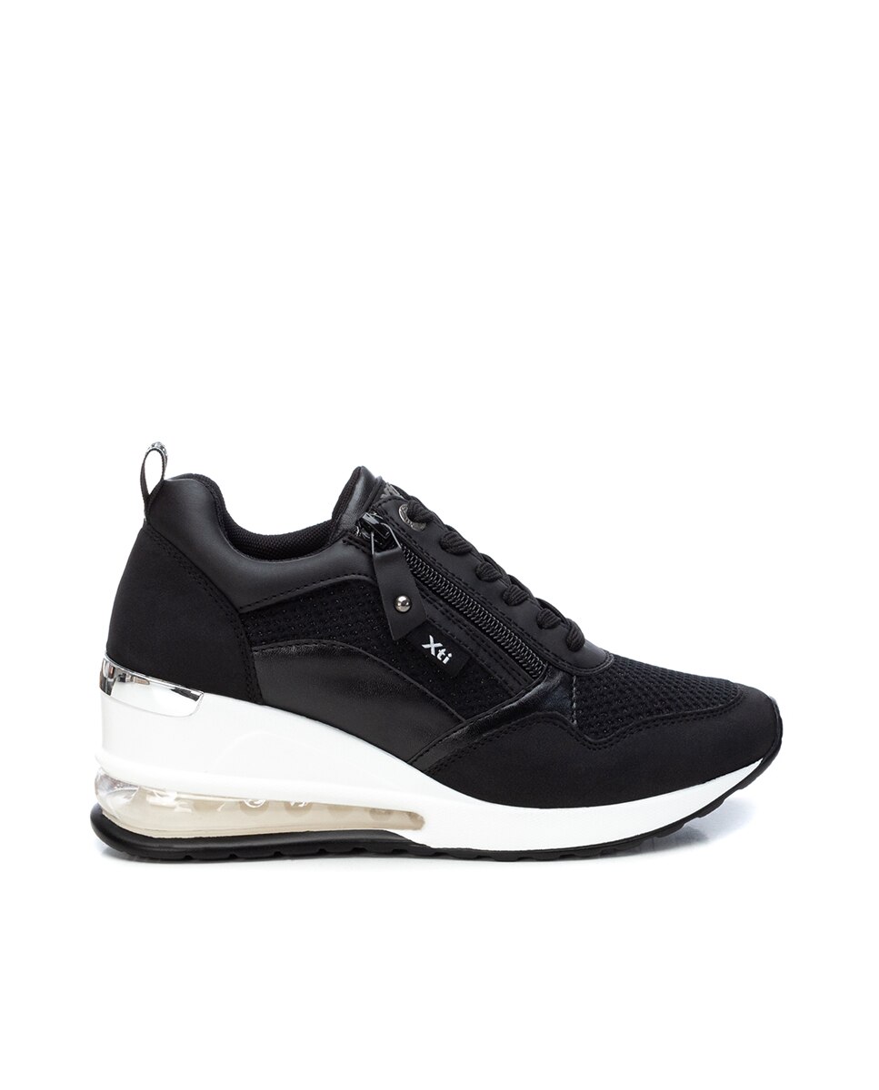 Cordero seré fuerte Sinewi Zapatillas deportivas de mujer color negro con cierre de cremallera · Xti Cordero seré fuerte Sinewi Zapatillas deportivas de mujer color negro con cierre de cremallera · Xti