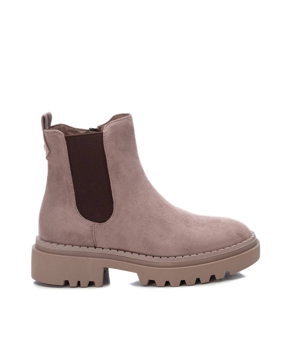 Botines de mujer chelsea de antelina - Refresh - Marrón Marrón-1